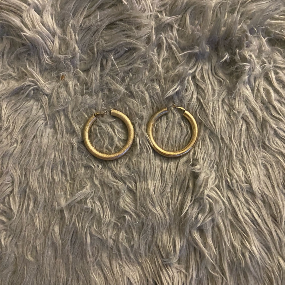 Large Hollow Gold-tone hoops